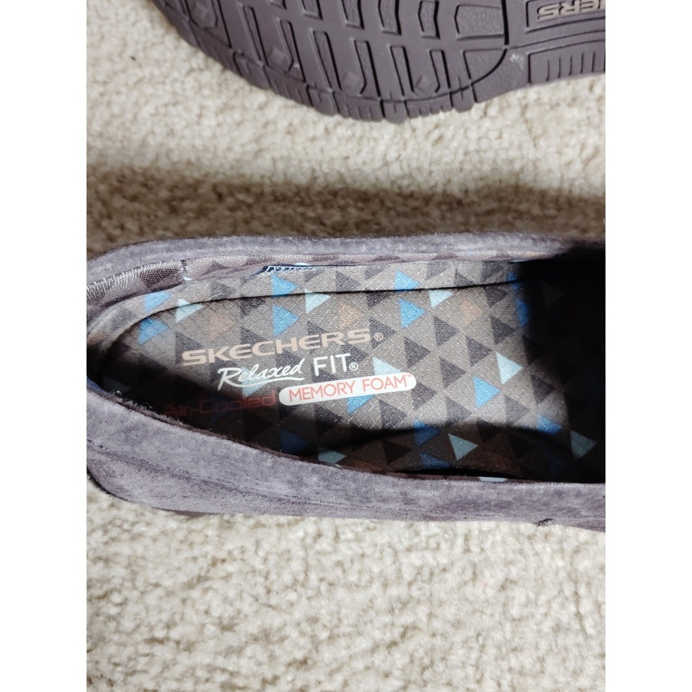 Skechers Breathe Easy Women 9.5 Suede Moccasin Slip-On Relaxed Fit Comfort Shoes - Picture 14 of 15